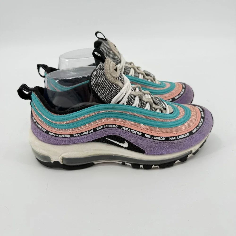 Nike Air Max‎ 97 Have A Nike Day Women 7.5/ 6Y Purple Coral 923288-500 Suede